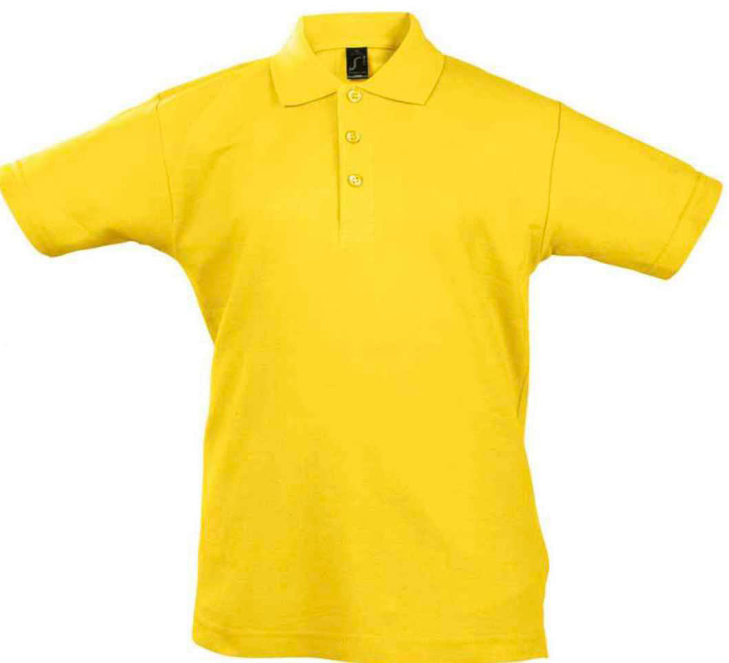 Yellow Polo Shirt with Fender Primary School Logo Embroidered on