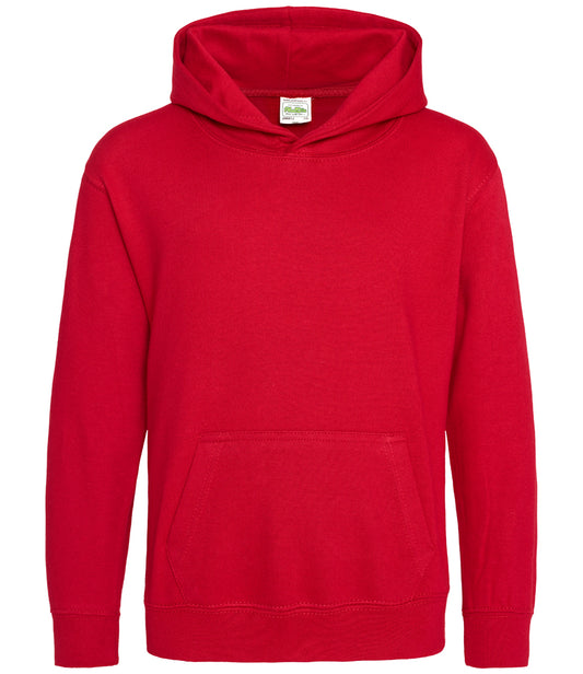 Red Hoody with Bidston Village Primary School Logo Embroidered on