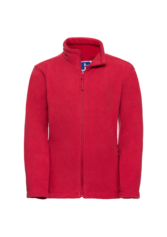 Red Fleece with Leasowe Primary School Logo Embroidered on