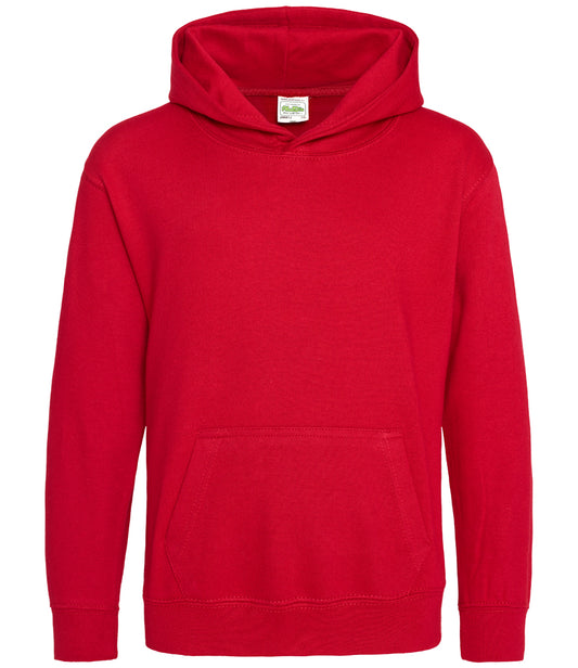 Red Hoody with Bidston Village Primary School Logo Embroidered on
