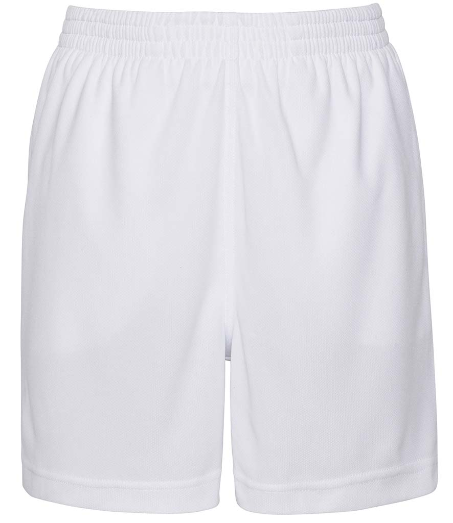 White PE Shorts with Hayfield School Logo Embroidered on