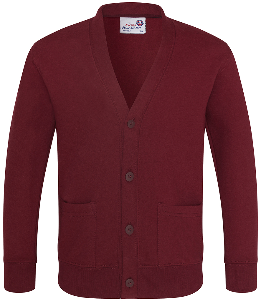 Maroon Cardigan with St Peter's Joy & Hope Primary School Logo Embroidered on