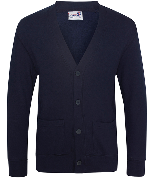 Navy Blue Cardigan with Holy Cross Catholic Primary School Logo Embroidered on