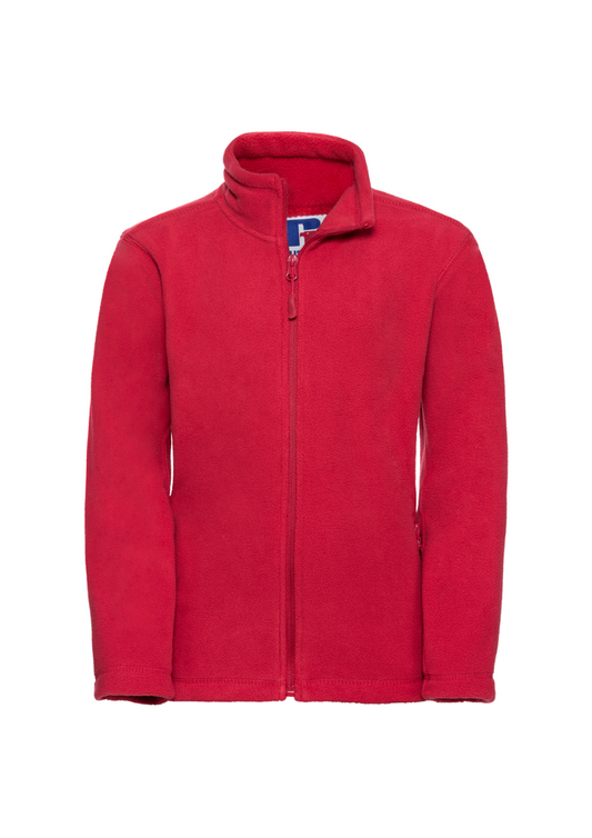 Red Fleece with Bidston Village Primary School Logo Embroidered on
