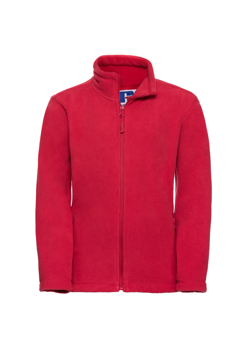 Red Fleece with Bidston Village Primary School Logo Embroidered on
