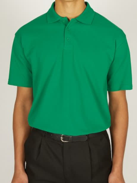 Green Polo Shirt with Miriam Day Nursery Logo Embroidered on